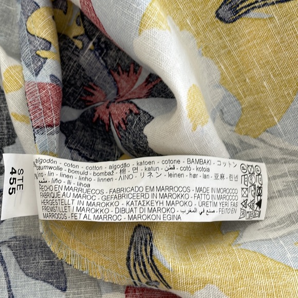 Zara Off-Shoulder Dress, S.  Cotton-linen blend - Picture 5 of 5